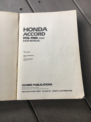 Clymer Honda Accord 1976-1980 CVCC Shop Manual Full Color Troubleshooting - Foto 3 di 7