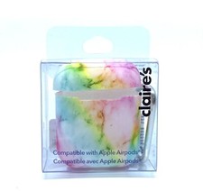 Claire  s Silicone Earbud AirPods Case Cover - Light Tie Dye