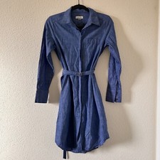 Calvin Klein Button Front Collar Shirt Dress Women Size 2 