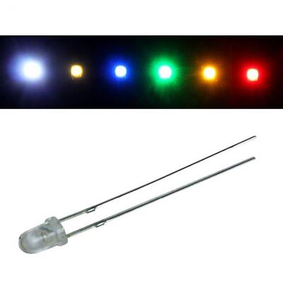 20x Superhelle LEDs 3mm Warm Weiß 3000K 20mA 3,2V 4000 6000mcd 30° Konventionell