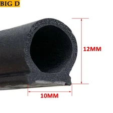 Universal Rubber Car Door Seal Strip Hollow Edge Guard Weatherstrip D-Shape