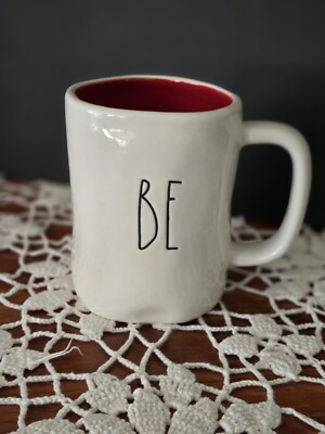 RAE DUNN by Magenta BE MINE Double Sided Coffee Tea Mug  20 Oz  heavy