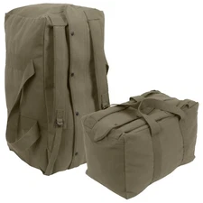 Olive Drab Tactical Canvas Duffle Bag - Rothco Canvas Mossad Type Cargo Bag