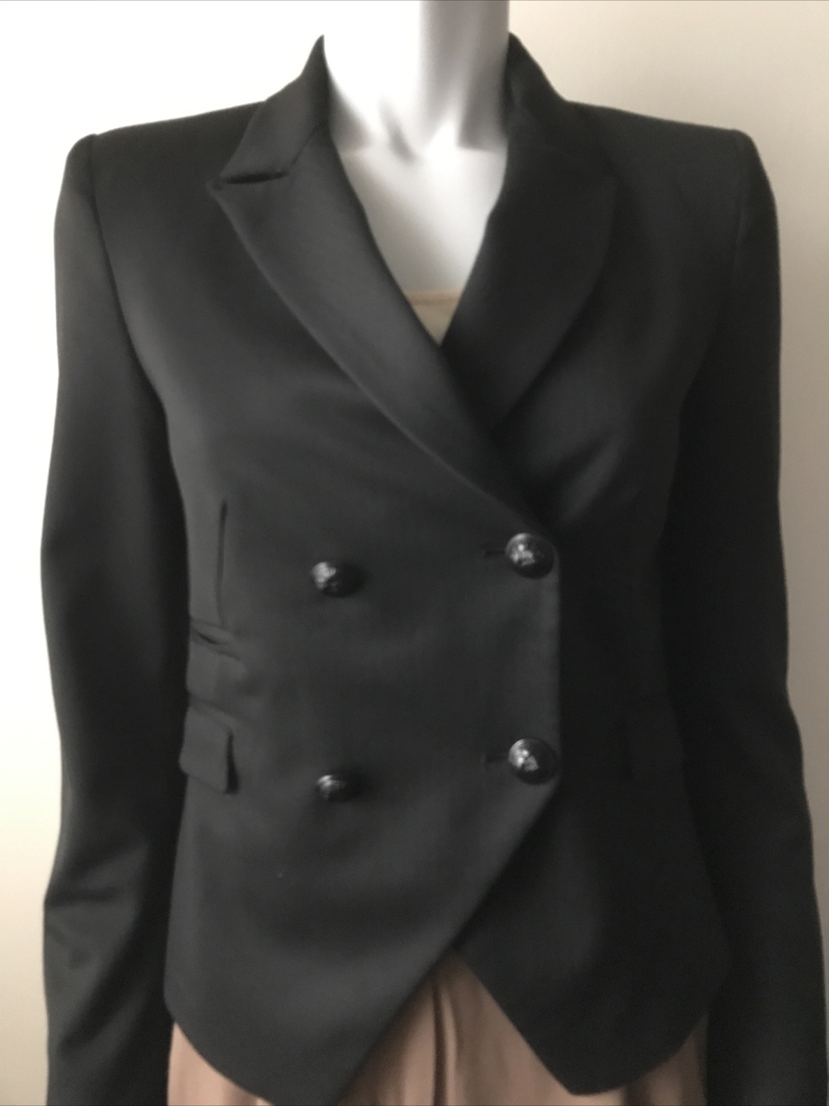 ZARA BASIC Black Double Breasted Short Blazer/Tux… - image 2