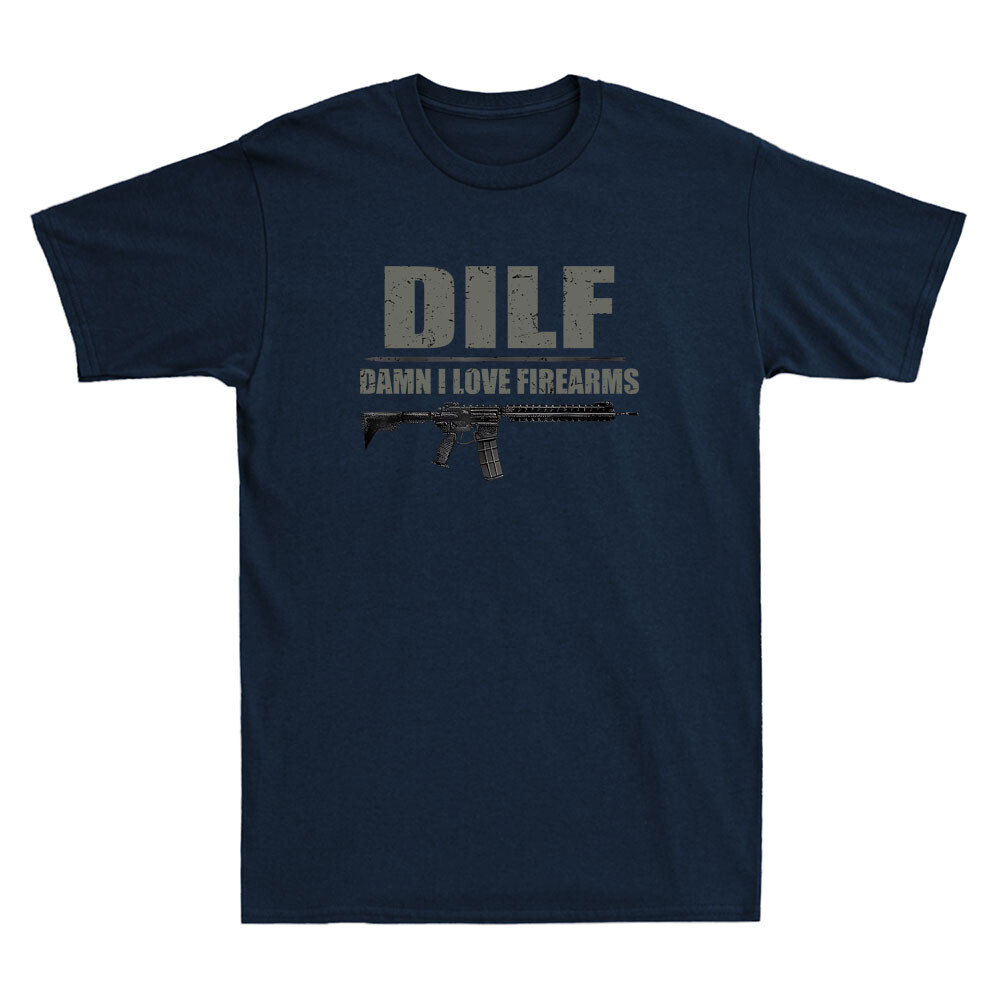DILF Damn I Love Firearms Funny Gun Lover Quote Retro Men's