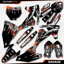 Gray & Orange Savage Camo Racing Graphics Kit fits KTM 18-24 Sx85 Sx 85 Decal