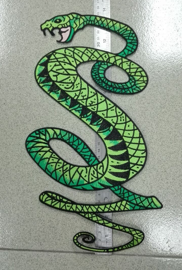 Tunnel Snakes large motorcycle style embroidered patch