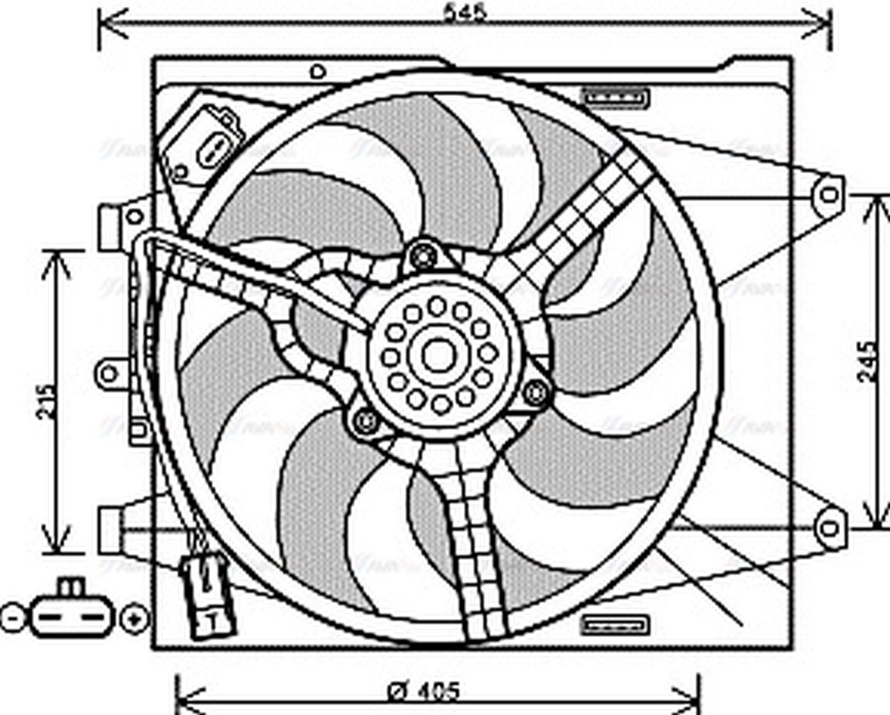 Engine Cooling Fan Fits Abarth 500 / 595 / 695 FIAT 500 AVA Clever Choice FT7564 - Image 3