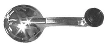 BLACK KNOB WINDOW CRANK SINGLE ARM 1959-64 GM MODELS