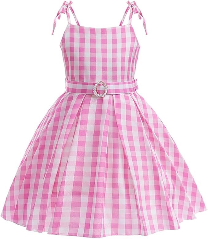 Barbie Película Niñas Rosa Princesa Cosplay Disfraz Vestido con Accesorios - 3-4 años