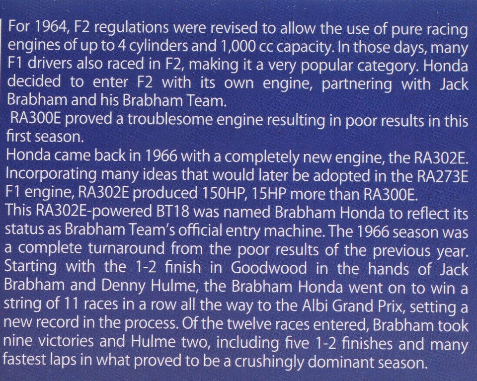 Kit Coche Modelo Ebbro Brabham BT18 Honda F-2 -1966 F2 Campeonato 1/20 20022-8800 Foto 2 de 4