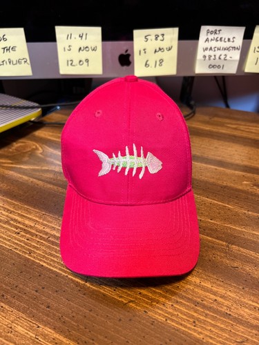 Fishing Hat Pink Fish Bones Hat Salt 