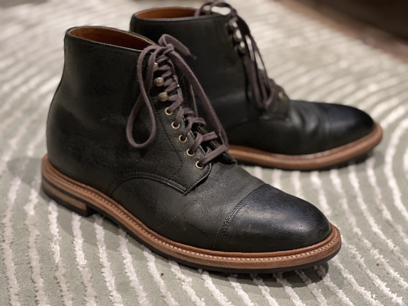 Grant Stone Cap Toe Boot Forest Kudu Size 10D … Gem