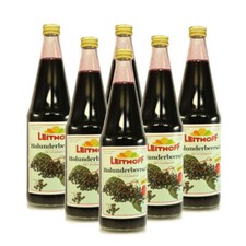 (7,61 EUR/l) 6 Flaschen 100%iger Holundersaft...