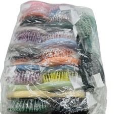 14 hair brushes, 2 in wide x 6 in long, 1 in bristle, colors vary