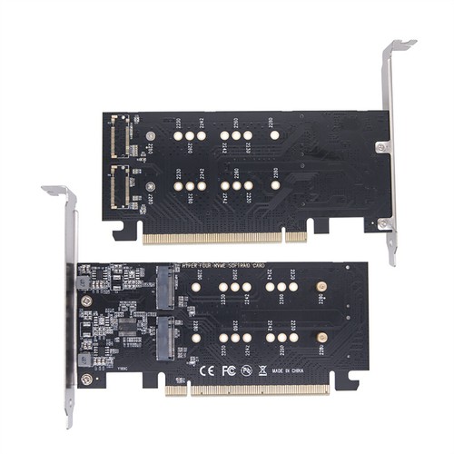 2/4 Split 2242 Adapter Key 4*32Gbps M M.2 Array Bays Card Bifurcation to NVME - Picture 6 of 8