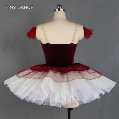 Puffy Tutu Dress Ballet Costume Burgundy Velvet Bodice Tutu Skirts Dance  Tutu | eBay