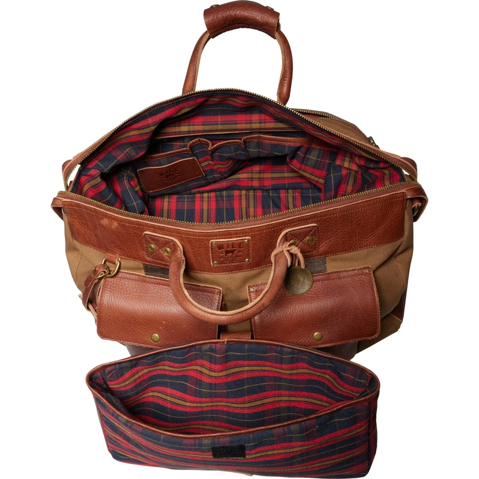 Bolso de viaje Will Leather Goods, fin de semana, llevar (marrón) nuevo con etiquetas Foto 4 de 4