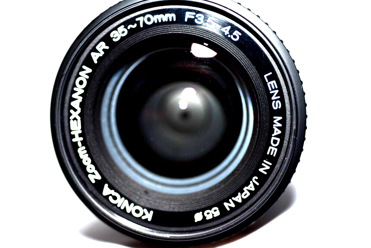 Konica Zoom-Hexanon AR 35-70mm f3.5-4.5 MF Lens. ORIGINAL CAPS. | eBay