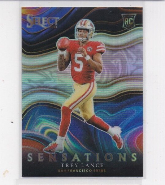 Trey Lance 2021 Panini Select Sensations Silver Prizm Rookie RC SEN-12 49ers