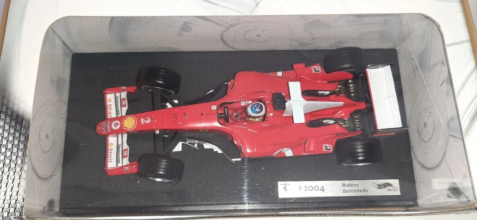 FERRARI 2004 RUBENS BARRICHELLO HOT WHEELS RACING SCALA 1:18 - Immagine 2 di 2