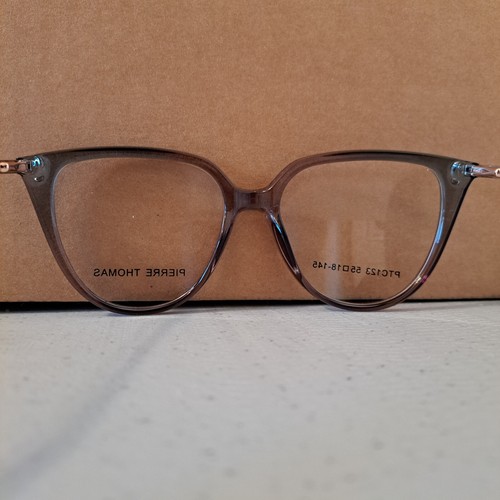 Pierre Thomas Eyeglasses w/Sunglass Clip-on PTC123 Teal Blue FRAMES ONLY i-15 - Picture 9 of 14