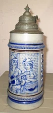 S.P. Gerz Guitar Serenade Vintage Lidded Beer Stein Cat 988 Circa Approx 1970