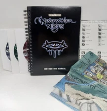 Neverwinter Nights PC Game with 3 Discs + 218 page Manual, Cloth Map & Ref Card