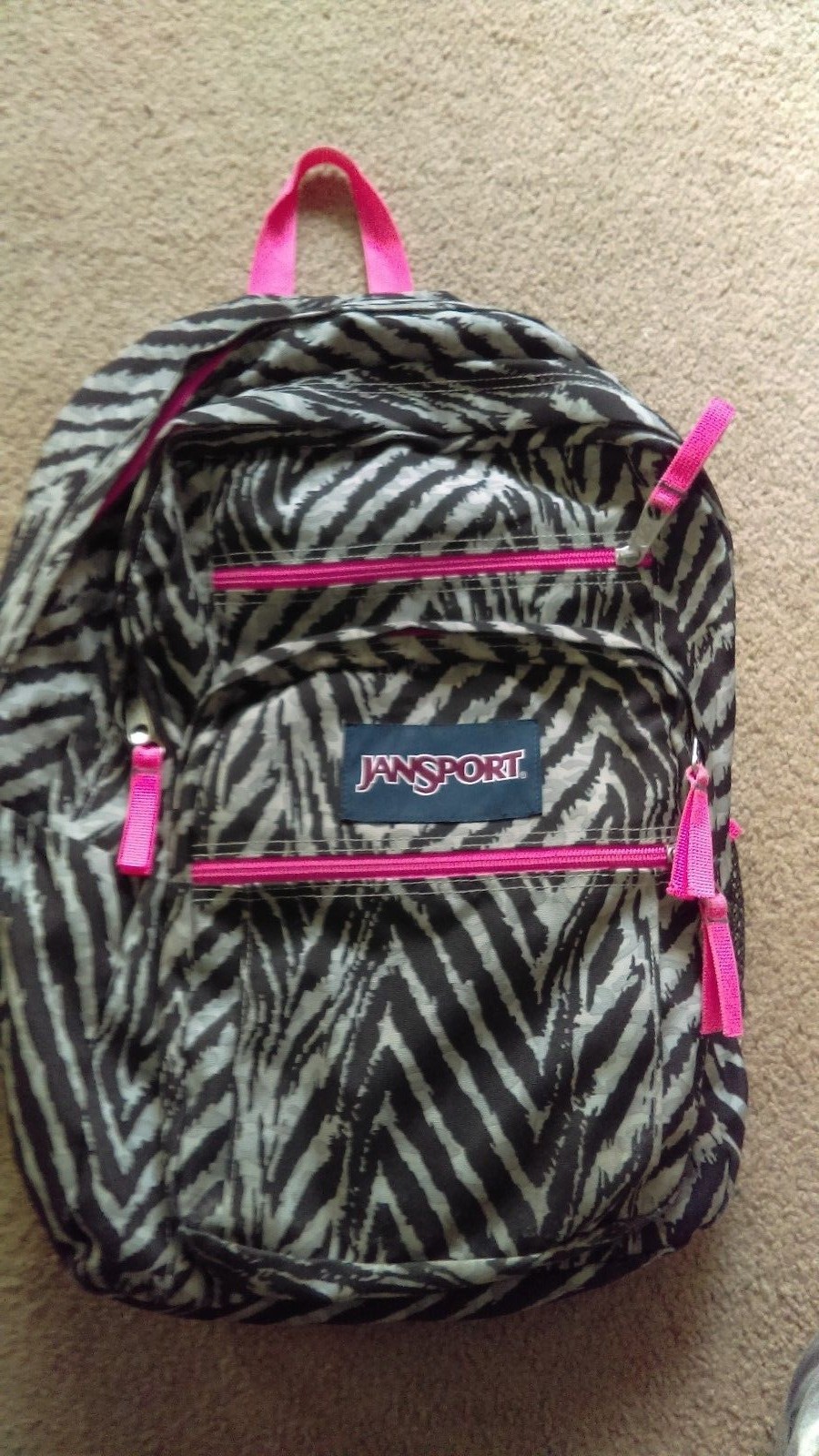 Jansport XL Zebra print Gem