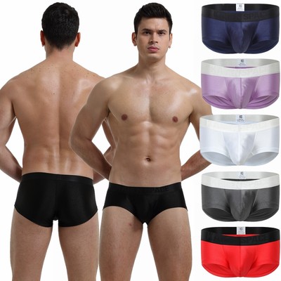 Mens Underpants smooth Seamless Boxer Briefs Underwear Breathable Bulge Panty
