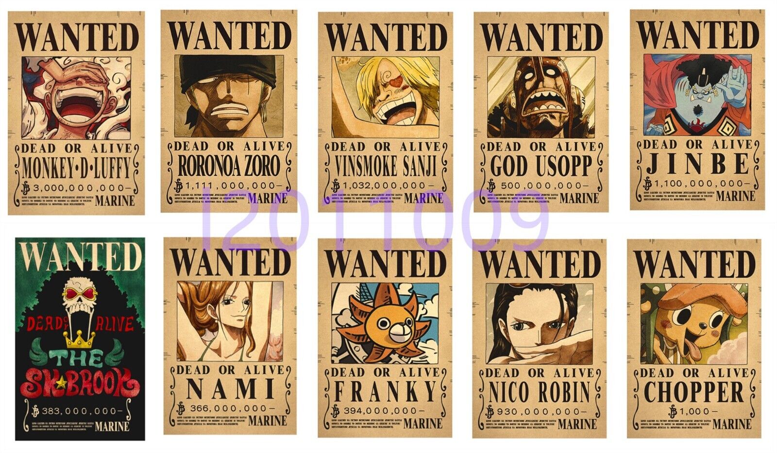 All Straw Hat Pirates Crew Logo | Poster