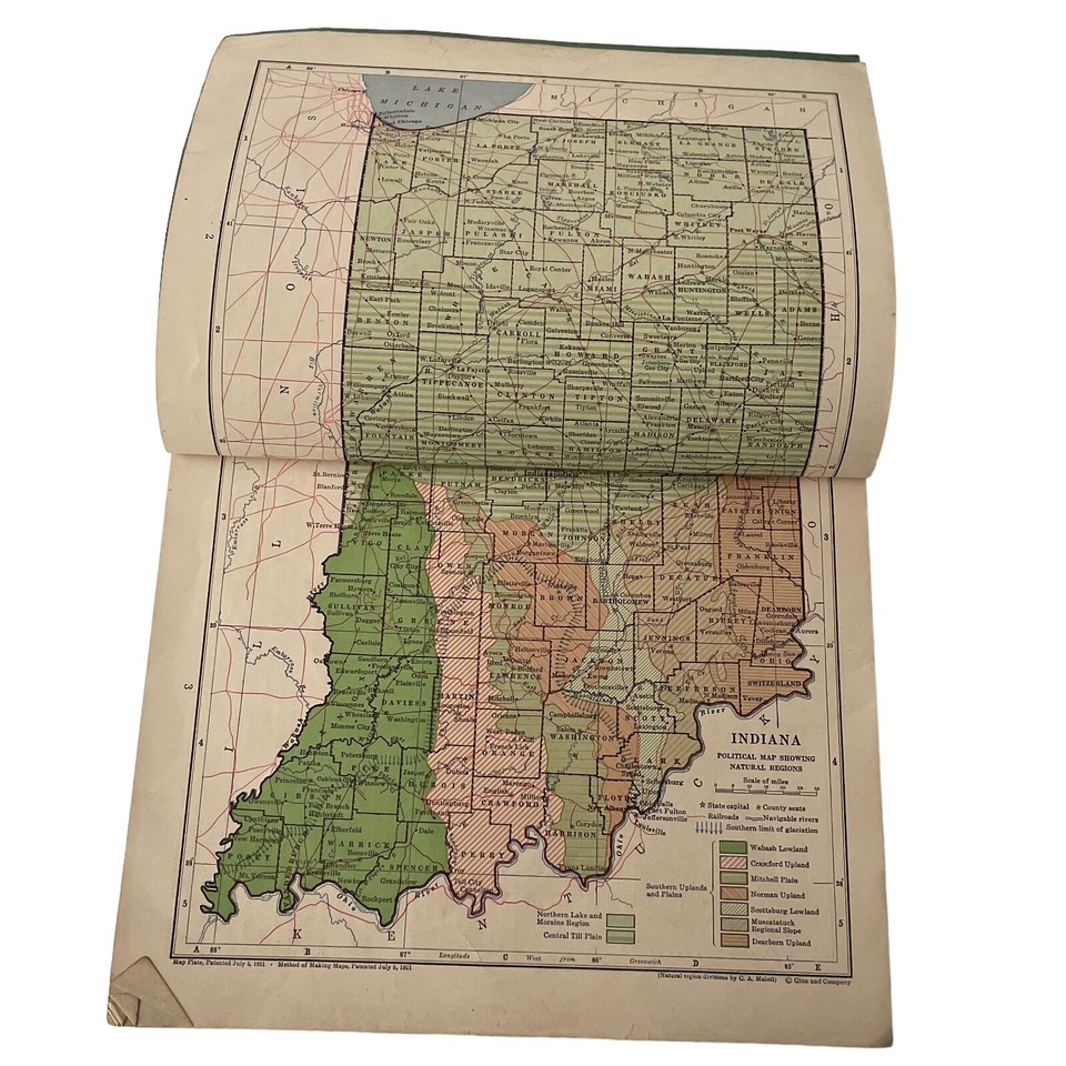 The Geography of Indiana by JE Switzer IU Bloomington w/ Free Dekalb