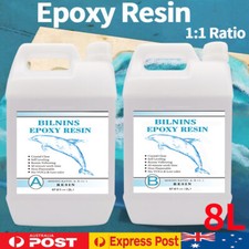 8L 1:1 Epoxy Resin Casting Ultra Clear Craft AB Liquid Kit Coating Paste Art DIY