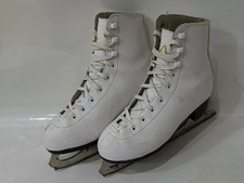 American athletic Skates Girls Lined Ice Figure White Ladies Sz 3 Shoe Sz 4