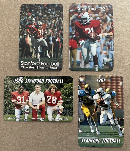 Lot 4 Dif DARRIN NELSON Football Schedule STANFORD 1978 1979 1980 1981 Vikings - Bild 1 von 2