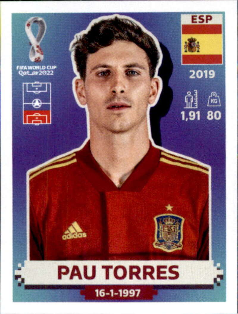 2022 Panini Sticker Road to World Cup Qatar #ESP9 Pau Torres Spain