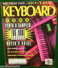 KORG 01/W Rev'w, T1 T2 T3 EX Timing Test Sampler Guide in 1991 KEYBOARD Magazine