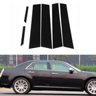6Pcs Fit For Chrysler 300 2011-2021 Gloss Black Pillar Posts Car Door Trim Cover