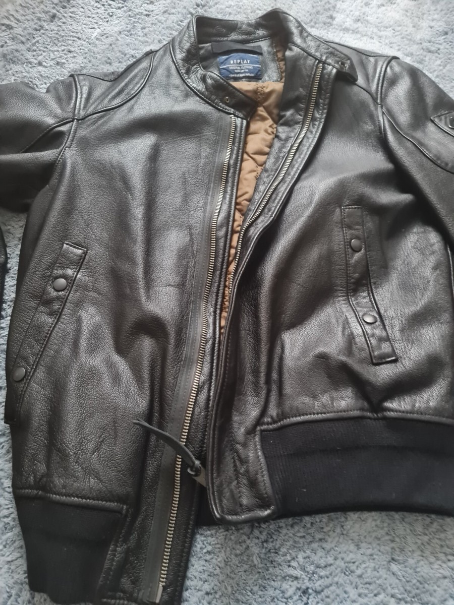 Mens Replay Leather Jacket Size M | eBay Mens Replay Leather Jacket Size M | eBay