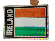 4X3" Flag Decal Sticker Reflective Foil Eire IRELAND