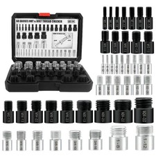 44pc Nut and Bolt Gauge Set - 44 Gauges 23 Inch & 21 Metric, /Female, Bolt Si...