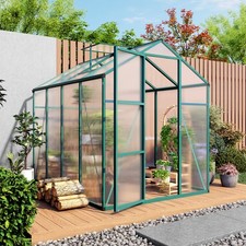 Polycarbonate Greenhouse Walk-in Outdoor Greenhouse with Aluminum Frame