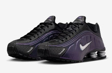 Nike Shox R4 IO4546-002 Black Metallic Silver Men's Size