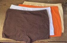 Boyshort Cotton Women's 4-Pk Asstd Panties Underwear Sz M Medium
