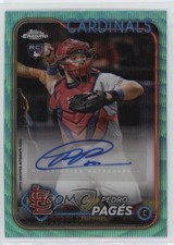 2024 Topps Chrome Update Aqua Wave Refractor /199 Pedro Pages Pagés Auto 2l4