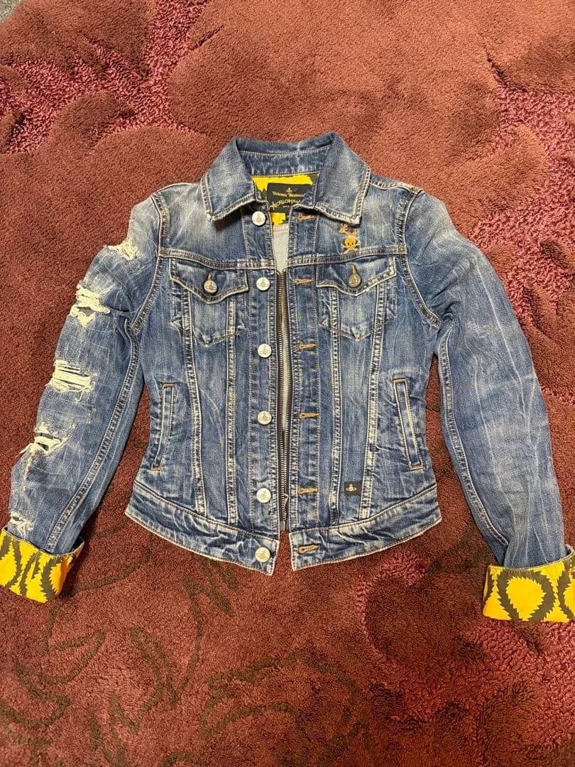 美品希少VivienneWestwood オーブ/スクイグル/デニムジャケット Vivienne Westwood男式牛仔外套、夹克和背心| eBay