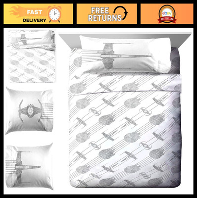 Ultra-Soft Kids Twin Sheet Set - Fitted & Flat Sheets with Pillowcase, Star Wars