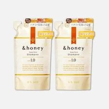 &-honey Deep Moist Shampoo Only Refill, 350ml Each, (Set of 2)