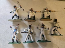 Reamsa Napoleanic Austrian Infantry War Figures, Painted, 2 1/2  Inches, 7 Guys.