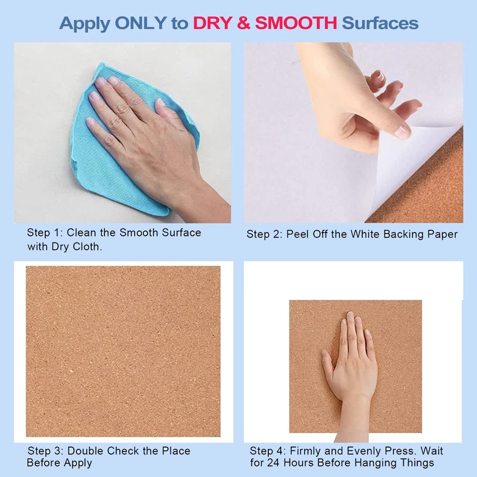 3Mm Cork Board Roll Self-Adhesive Bulletin Boards, 102"X16"-1/8" Thick Large - Image 2 of 4